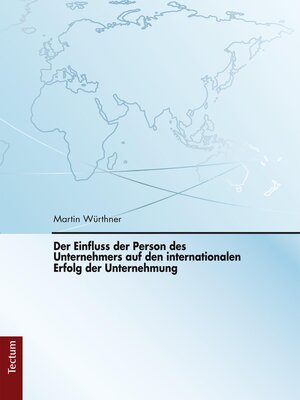 cover image of Der Einfluss der Person des Unternehmers auf den internationalen Erfolg der Unternehmung